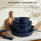 Ammeloo 18-Piece Ceramic Pots and Pans Set Non Stick, Non Toxic Cookware Set - Image 7