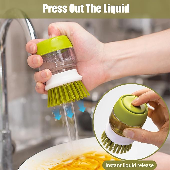 Soap Dispenser with Dish Brush and Storage Bracket - Image 4