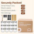 ComSaf 8 oz Wide Mouth Mason Jars, and Crafters Creating DIY Candles and Party - Image 8