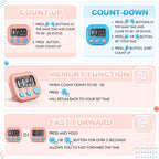 Xuhal 12 Pieces Digital Kitchen Timer Bulk, Small Magnetic Timers - Image 3