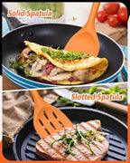Pack of 2 Silicone Spatula, Non Stick Cooking Utensil Set, Wooden Handle - Image 5
