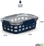 Ello Duraglass 3.4 Cup Meal Prep Sets 6Pc, 3 Pack Set- Glass Food Storage - Image 3