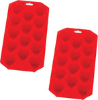 HIC Kitchen Silicone Heart Ice Tray, Each Tray Makes 14 Hearts by HIC