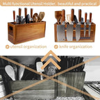 Wooden Kitchen Utensil Holder Organizer - Image 3