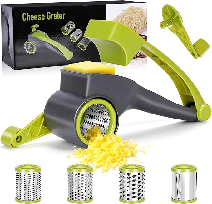 MASTERTOP Cheese Grater, Handheld Rotary Cheese Grater by MASTERTOP