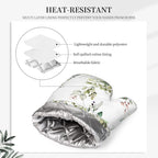 Sage Green Eucalyptus Oven Mitts Watercolor Butterfly Leaves Pot Holders - Image 3