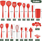 E-far Silicone Cooking Utensils Set, 25 Piece Kitchen Utensils - Image 2