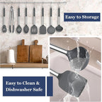 TeamFar Kitchen Utensils, for Nonstick Cookware Frying Flipping Draining - Image 6