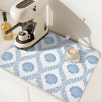 Summer Sea Shell Drying Mat 24x18 Inch, Light Blue Drying Mat - Image 6