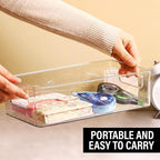 Clear Plastic Storage Bins, Home Bathroom Laundry Room Freezer Refrigerator - Image 7
