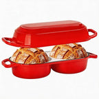 Mini Double Dutch Oven For Sourdough Bread Baking, 2.2QT Enameled Cast Iron - Image 9