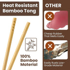 Wooden Toaster Tongs 2 PCs | Bamboo Kitchen Utensils - Image 7