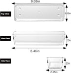 6 Set Clear Plastic Junk Drawer Organizer Vanity Curlery Utensil Makeups - Image 5