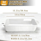 Casserole Dish, 9x13 Baking Pan, 4.4QT Large Casserole Dishes - Image 3