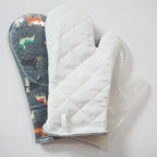Oven Mitts Set of 2 with Transparent Clear Silicone Shell and Nice Dog Printing - Image 5