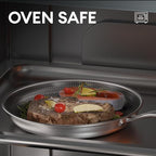 COOKER KING Stainless Steel Pans Set of 3, Nonstick Frying Pans, Induction Pan - Image 6