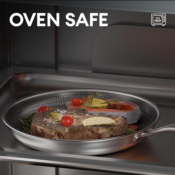 COOKER KING Stainless Steel Pans Set of 3, Nonstick Frying Pans, Induction Pan - Image 6
