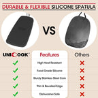 Unicook 4 Pack Flexible Silicone Spatula, 600F Heat Resistant, Crepes and More - Image 8