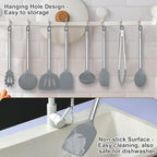8 PCS Cooking Utensils Set, Vayvnt Silicone Kitchen Spatula Set - Image 5