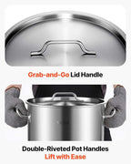 VEVOR Stainless Steel Stockpot, 42 Quart Large Cooking Pots, Cookware Sauce Pot - Image 10