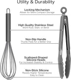 Country Kitchen Stainless Steel Silicone Tipped Kitchen Food BBQ and Cooking - Image 3