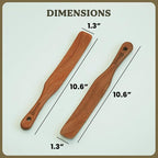 2Pcs Wooden Skinny Spurtle Set for Jars, Premium Natural Acacia Wood Tool for - Image 2