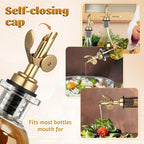 2 PCS Weighted Stainless Steel Bottle Pourers, Olive Oil Dispenser Spout - Image 4