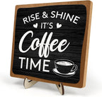 Coffee Bar Decor Sign, Coffee Bar Accessories, Funny Coffee Bar Desk Decor by DMADNF