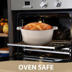 TeamFar 5 Quart Dutch Oven, 2 In 1 Enameled Cast Iron Dutch Oven Pot Cookware - Image 6