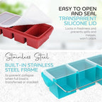 Silicone Freezer Tray With Lid-Soup Freezer Container molds-Large Ice Cube Tray - Image 5