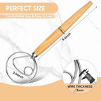 Maxjoy Danish Dough Whisk Wooden Dutch Bread Mixer - Image 3