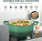 TeamFar Enameled Cast Iron Dutch Oven - 3QT Small Dutch Oven Pot - Heavy Duty - Image 4