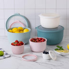 COOK WITH COLOR Prep Bowls with Lids- Wide and Deep Nesting Plastic Small - Image 7