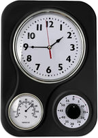 Lily's Home - 9.5 Inch x 12.5 Inch - Retro Kitchen Wall Clock, Vintage Wall by LilysHome