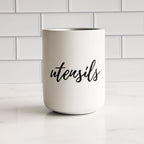 STYLED SETTINGS White Utensil Holder - Image 8