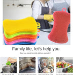 Silicone Sponge Dish Washing Kitchen Scrubber, 6 Pack Reusable Dish Washing - Image 5