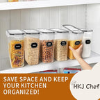 HKJ Chef Cereal Containers Storage Set, Cereal Dispensers - Image 7