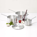 Winco Heavy-Duty Aluminum Tapered Sauce Pan, 5 Quart - Image 8