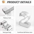 Numbers Cookie Cutters Set, 9 piece Stainless Steel Numbers Fondant Cutters Set - Image 3