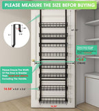 Mefirt Over The Door Pantry Organizer, Wall Mount Spice Rack, Pantry Hanging - Image 2