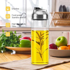 Aelga Olive Oil Dispenser - 14 OZ Glass Oil and Vinegar Dispenser Bottles Set - Image 4