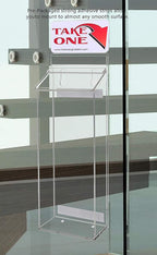 Outdoor Brochure Holder Holds 4" x 9" Advertising Trifolds Clear Acrylic Wall - Image 5