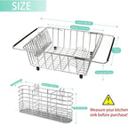 Sink Dish Drainer Rack, Expandable 304 Stainless Steel Dish Drying Rack - Image 3