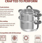 SUNHOUSE 3 Quarts Steamer Pots - Image 3