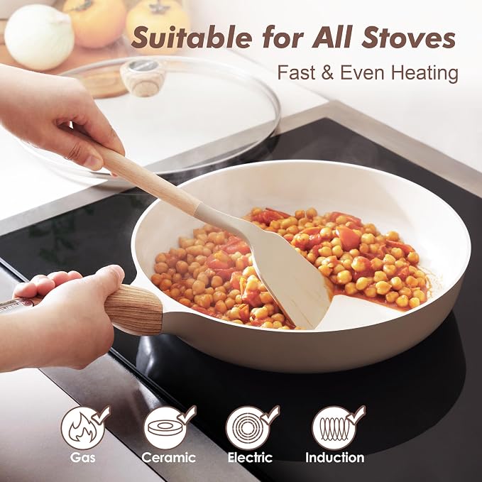 SENSARTE Ceramic Nonstick Frying Pan Skillet - Image 4
