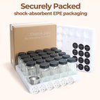ComSaf Glass Spice Jars with Label, 93 Labels, a Metal Funnel, Extra Shaker Lids - Image 9