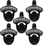 Classic Wall Mounted Bottle Opener Stainless Black and White Mountable Beer Cap by Wallmountedbottleopener