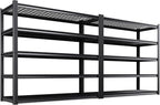 Set of 2 Garage Shelving-3500 lbs 5 Tier Storage Shelves, Adjustable Heavy Duty by Unknown
