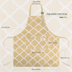 2 Pieces Aprons for Women with Pockets, Cotton Linen Waterproof Kitchen Cooking - Image 2