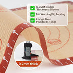 Silicone Baking Mat with Recipes, Extra Thick Silicone Mats - Image 7